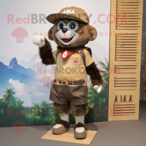 nan Para Commando mascot costume character dressed with a Board Shorts and Caps