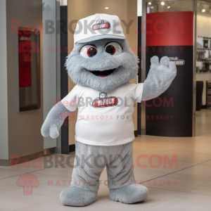 Silver Hallon maskot kostym...