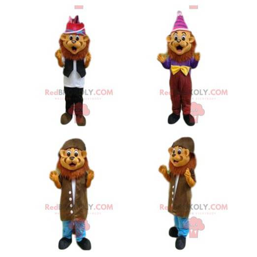 4 lejonmaskoter, tigerkostymer, kattdräkter - Redbrokoly.com