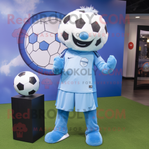 Sky Blue Soccer Ball maskot...