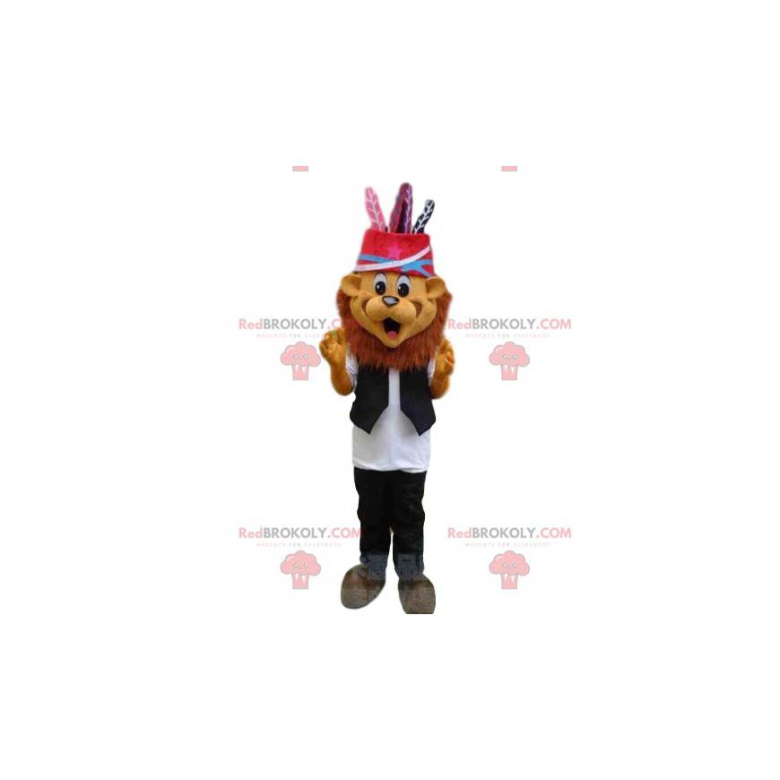 Festlig lejonmaskot, chic klädd tigerdräkt - Redbrokoly.com Festlig lejonmaskot, chic klädd tigerdräkt - Redbrokoly.com