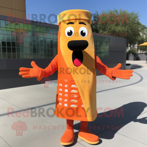 Orange Hot Dog mascotte...