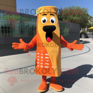 Orange Hot Dog maskot...