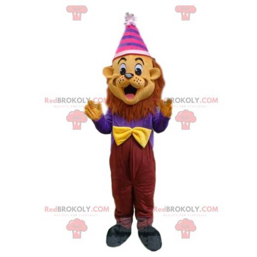 Festive lion mascot, colorful tiger costume - Redbrokoly.com