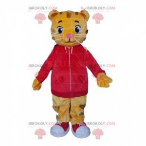 Baby tiger mascot, lion cub costume, feline disguise -