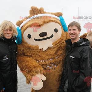 Mascota de Vancouver Quatchi mascota yeti marrón -