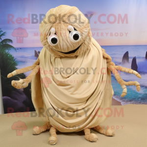 Beige Hermit Crab mascotte...