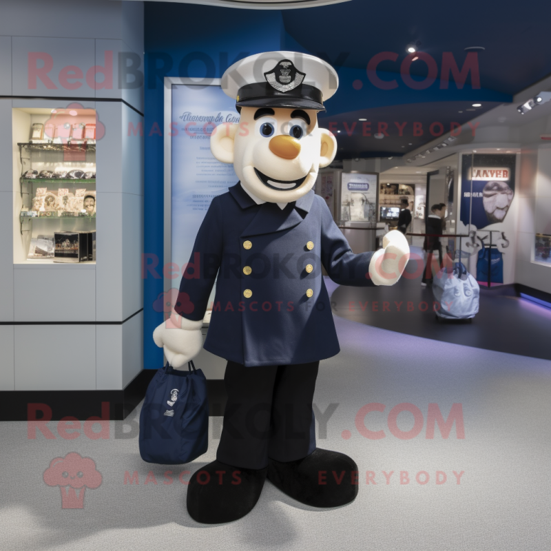 Navy Guinness mascot costume character dressed with a Trousers and Tote bags Navy Guinness mascot costume character dressed with a Trousers and Tote bags