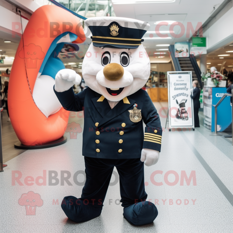 Navy Guinness mascot costume character dressed with a Trousers and Tote bags Navy Guinness mascot costume character dressed with a Trousers and Tote bags