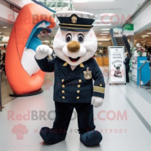 Navy Guinness mascot costume character dressed with a Trousers and Tote bags