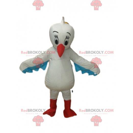 Mascotte pellicano, costume da uccello, costume da cicogna -