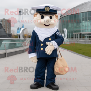 Navy Guinness mascot costume character dressed with a Trousers and Tote bags