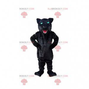 Brølende sort panter maskot, katte kostume - Redbrokoly.com
