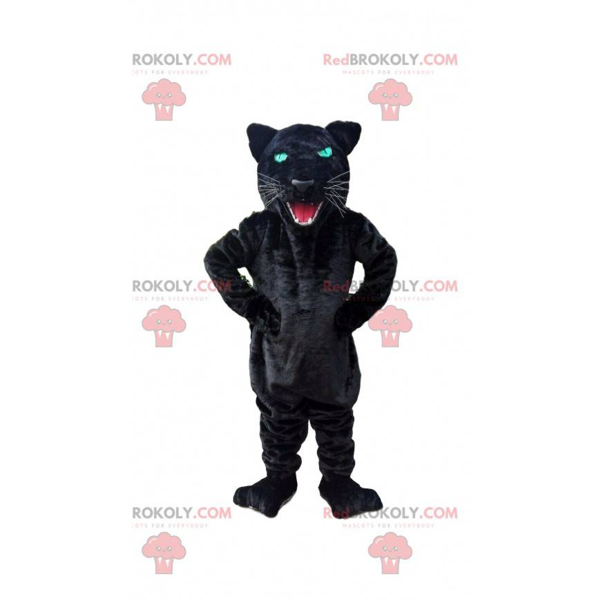 Brølende sort panter maskot, katte kostume - Redbrokoly.com Brølende sort panter maskot, katte kostume - Redbrokoly.com
