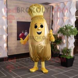 Gold Beet maskot kostume...