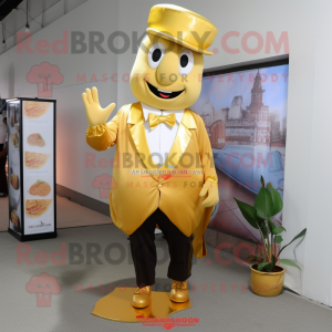 Gold Beet maskot kostume...