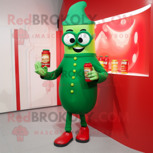 Zielona butelka ketchupu...