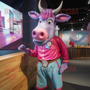 Magenta Zebu mascotte...