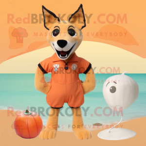 Peach Dingo maskot kostym...