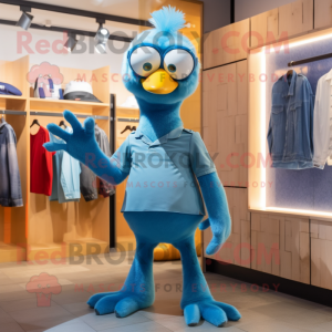 Cyaan Dodo Bird mascotte...