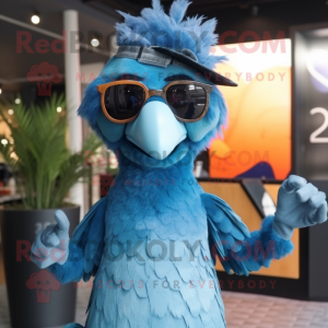Cyaan Dodo Bird mascotte...