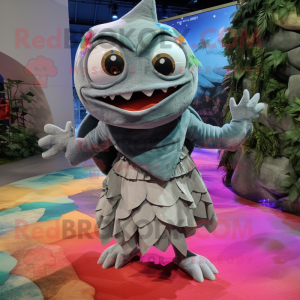 Zilver Piranha mascotte...