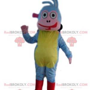 Babouche mascotte, de beroemde kleurrijke aap metgezel van Dora