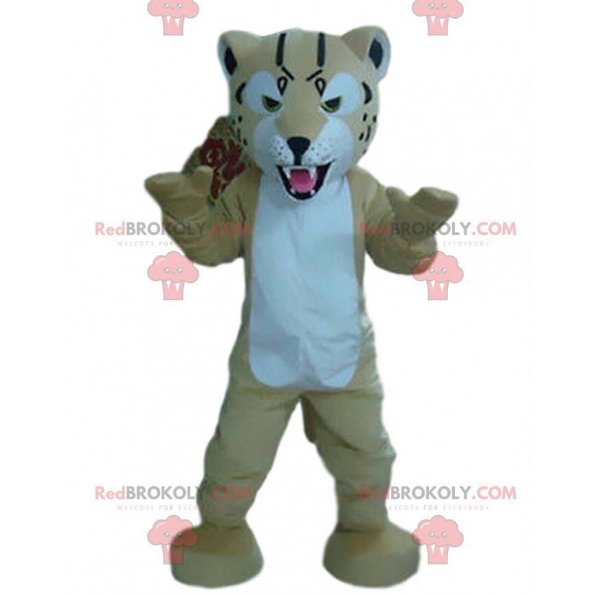 Tiger mascot, feline costume, giant puma disguise -