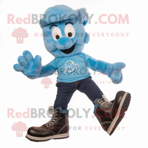 Himmelblauer Maskottchen...