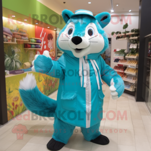 Turquoise Skunk mascotte...