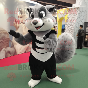 Grå Skunk maskot kostume...