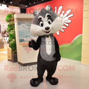 Grå Skunk maskot kostume...