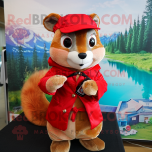 Red Dormouse maskot kostume...