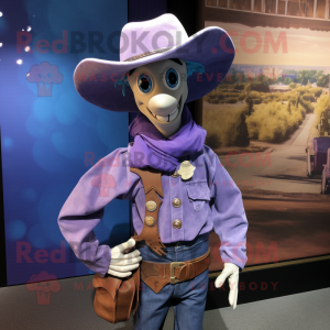 Lavendel cowboy maskot...