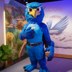 Blue Hawk maskot drakt...