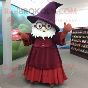 Maroon Witch S Hat maskot...