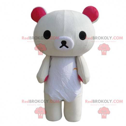 Mascotte de nounours, costume d'ours, nounours en peluche blanc