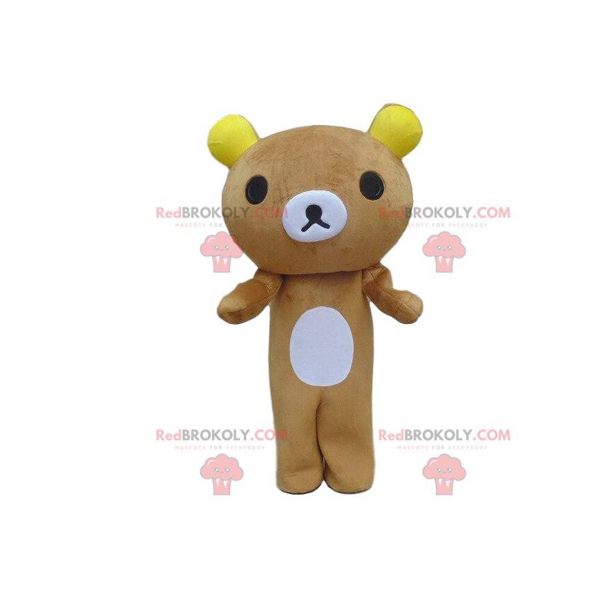 Teddy bear mascot, bear costume, brown teddy bear -