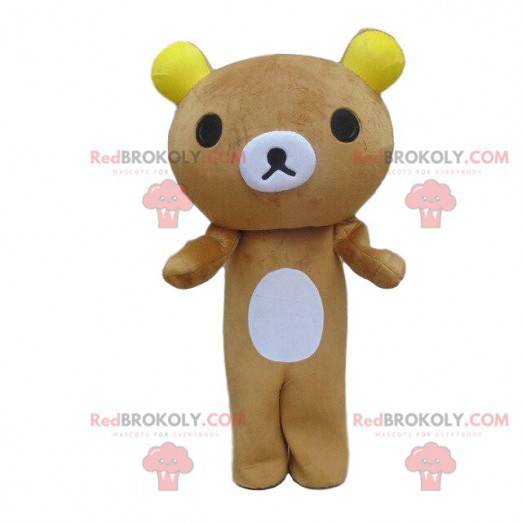 Teddy bear mascot, bear costume, brown teddy bear -