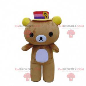 Teddy bear mascot, bear costume, brown teddy bear -