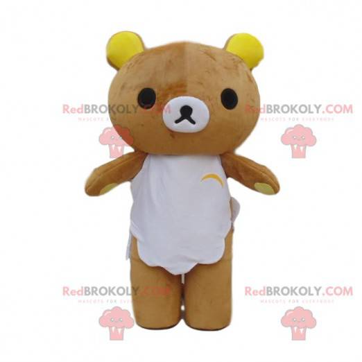 Teddy bear mascot, brown bear costume, plush costume -