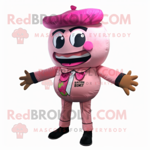 Pink Burgers maskot kostym...