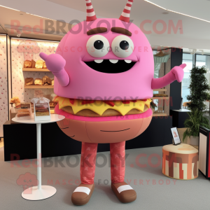 Pink Burgers Maskottchen...