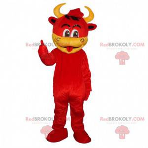 Mascotte di mucca, costume da diavolo, travestimento da