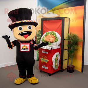 nan Tacos mascot costume character dressed with a Overalls and Briefcases