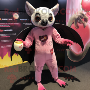 Pink Fruit Bat maskot...