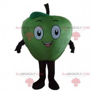 Mascote maçã, fantasia de frutas, maçã verde gigante -