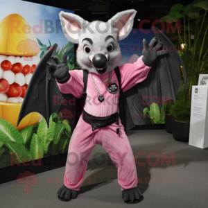 Pink Fruit Bat mascotte...