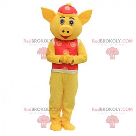 Grisemaskott, asiatisk drakt, asiatisk gult dyr - Redbrokoly.com