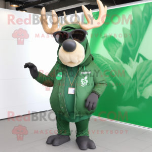 Green Elk mascotte kostuum...